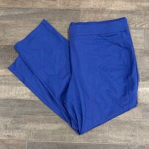 Women’s Chicos Travelers Elastic Waist Pull On Royal Blue Pants Size 4R (20R)
